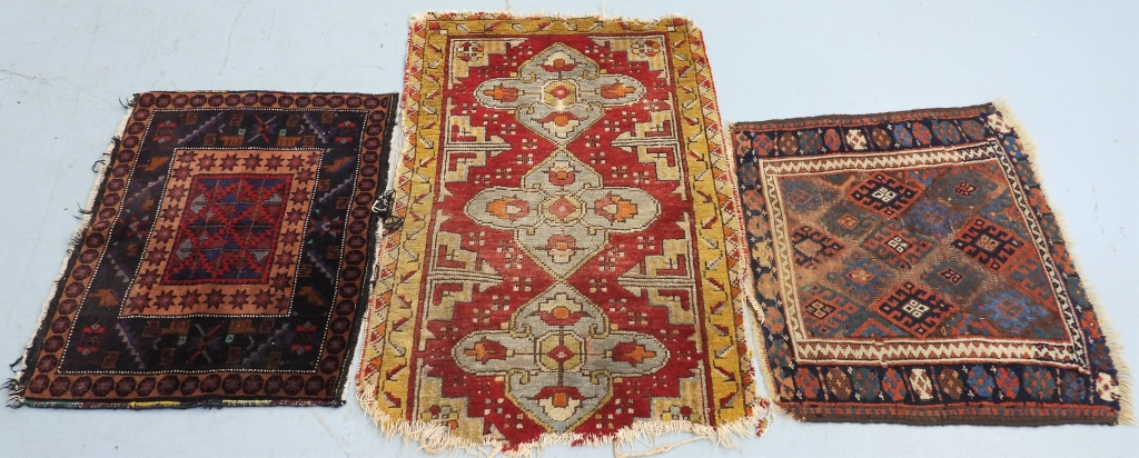 Appraisal: PC MIDDLE EASTERN BAG FACE RUGS Middle East th CenturyIncludes