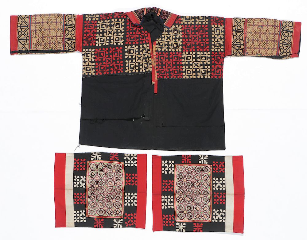 Appraisal: Old Chinese Minority Textiles Yi People embroidered and cotton applique