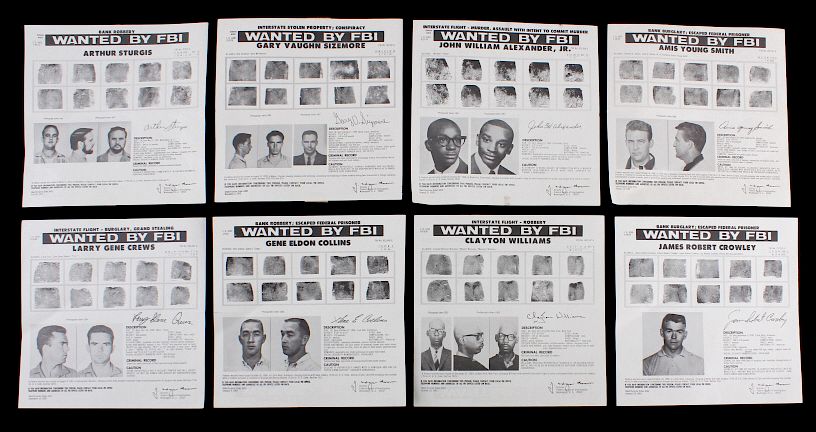 Appraisal: Wanted By FBI Posters This lot features a collection of