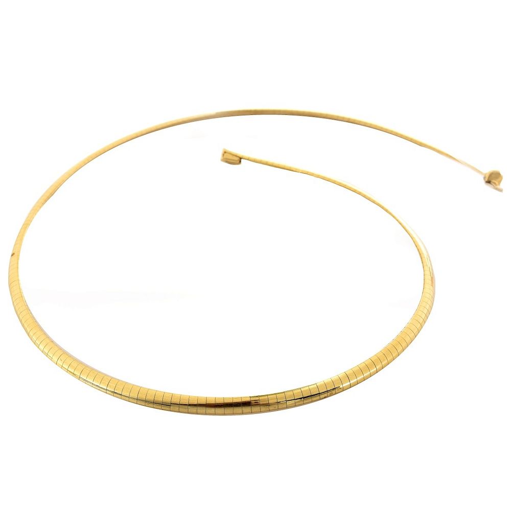 Appraisal: K Gold Omega Necklace Vintage Karat Yellow Gold Necklace Stamped