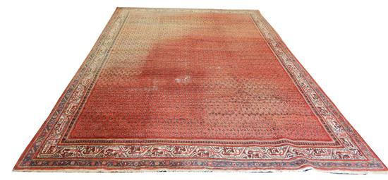 Appraisal: RUG Semi-Antique Persian Seraband ' x ' light red field