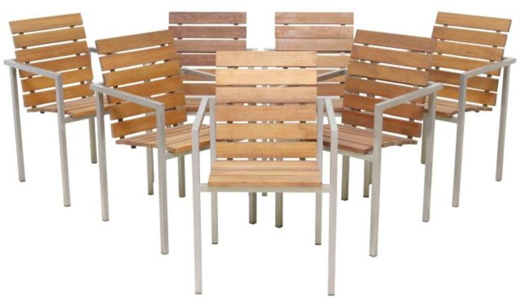 Appraisal: lot of Fusion patio chairs Henry Hall Designs San Francisco