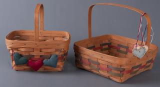 Appraisal: Longaberger Baskets Two Both marked to bottom Longaberger Basket is