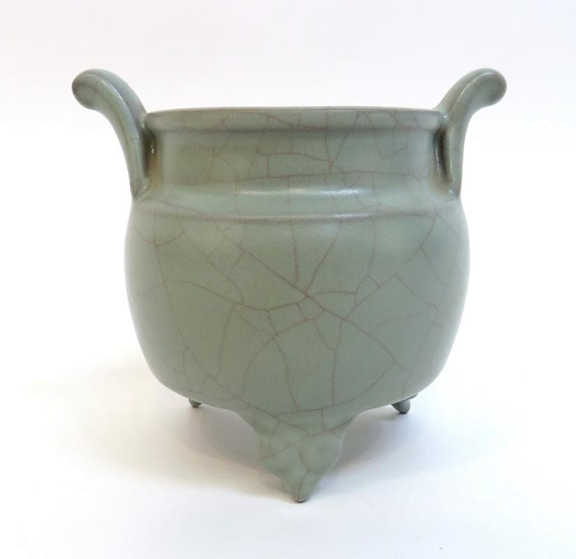 Appraisal: Porcelain Censer In Celadon Color Porcelain Censer In Celadon Color