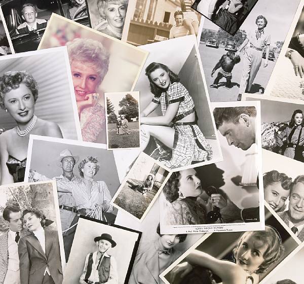 Appraisal: A Barbara Stanwyck enormous collection of photographs and press clippings