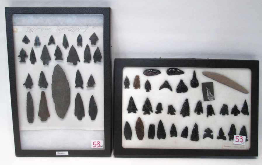 Appraisal: COLLECTION OF NATIVE AMERICAN PAIUTE ARTIFACTS points and drills hand