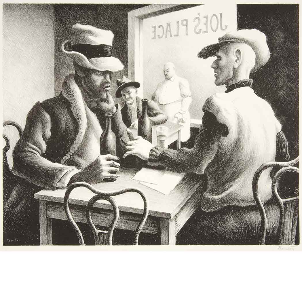 Appraisal: Thomas Hart Benton - DISCUSSION FATH Lithograph signed in pencil