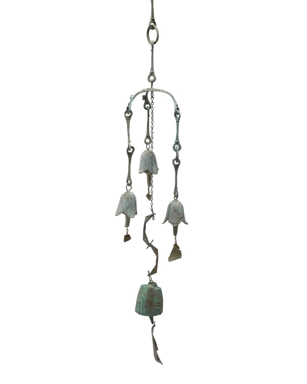 Appraisal: A large Paolo Soleri bronze windbell Mid- th Century Arizona