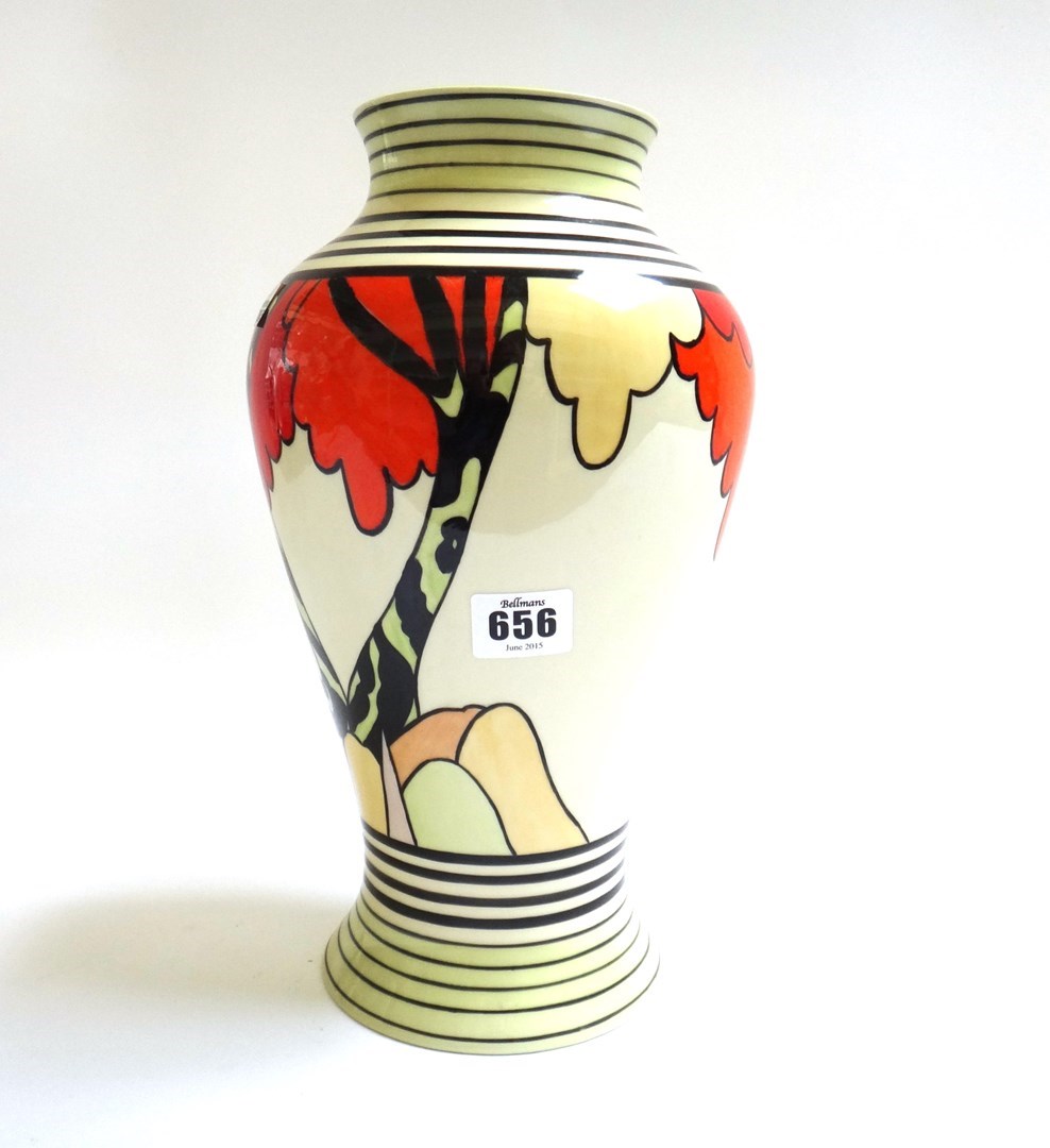 Appraisal: A Royal Staffordshire Clarice Cliff baluster vase Mai Ping shape