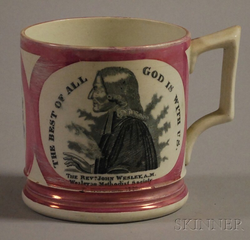 Appraisal: Sunderland Pottery Pink Lustre and Transfer-decorated Rev 'd John Wesley