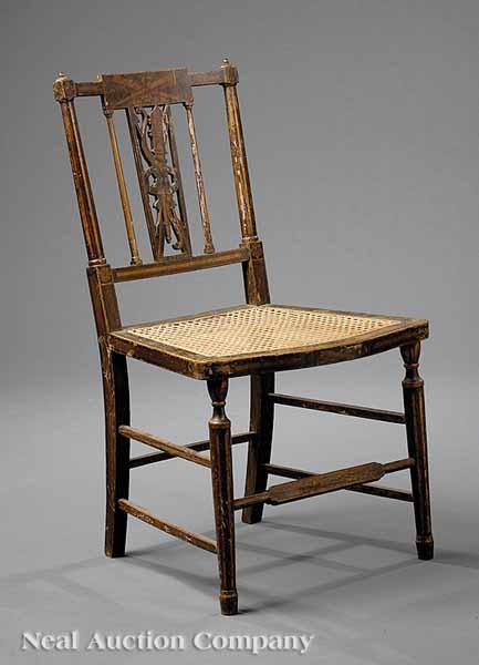 Appraisal: A Federal Paint-Decorated Side Chair early th c probably Portsmouth