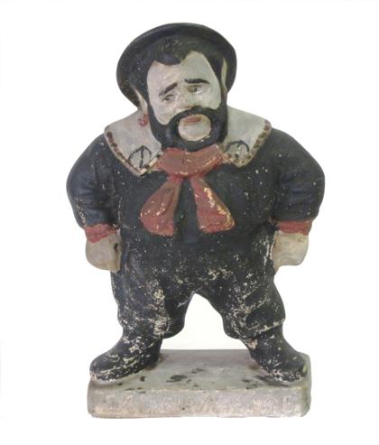 Appraisal: Figure of a painted chalkware sailorincised date