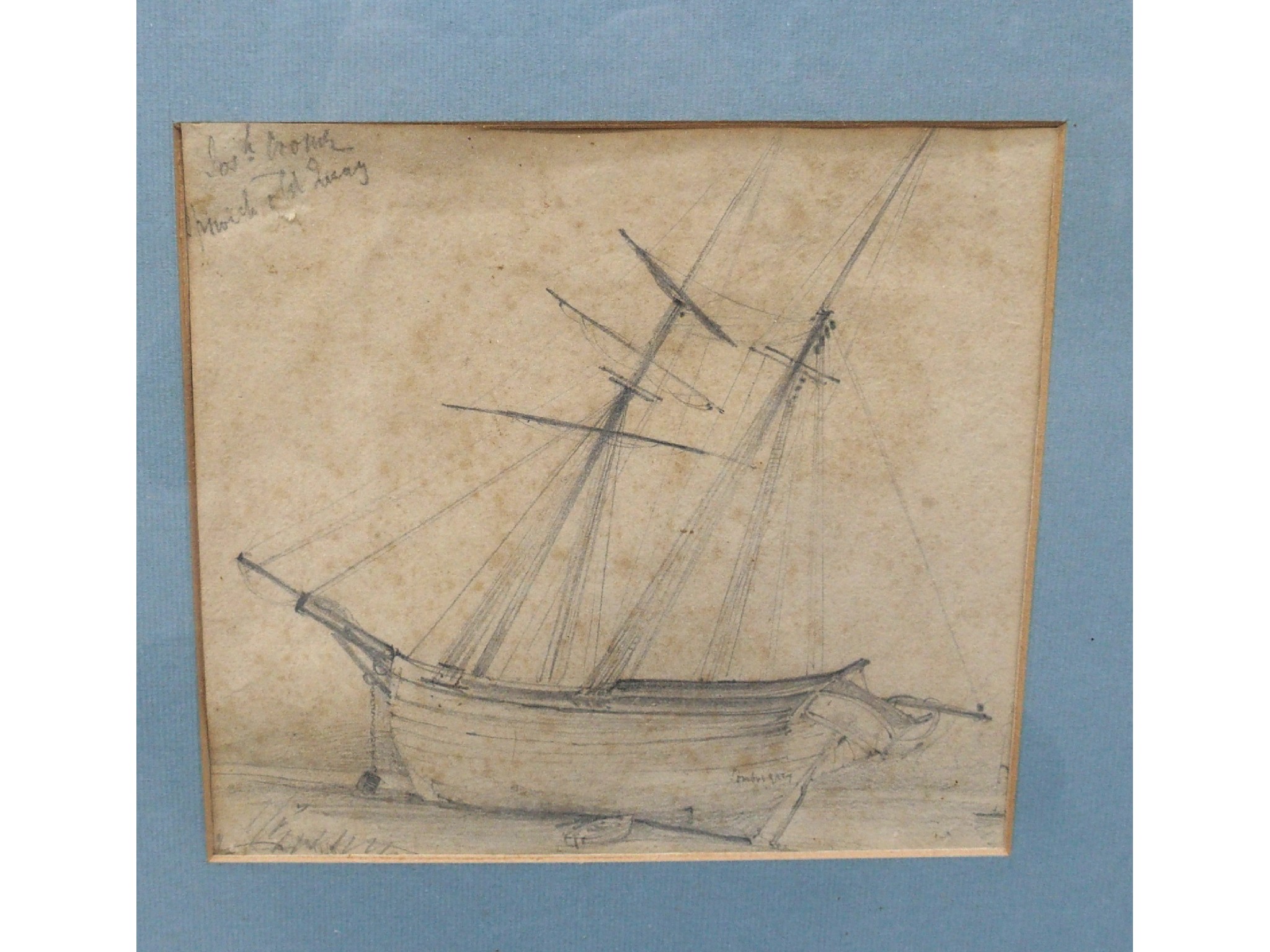 Appraisal: Attributed to JOSEPH CROME Beached Boat attributed to John Berney