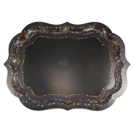 Appraisal: Victorian Papier Mache Tray on Stand Estimate -