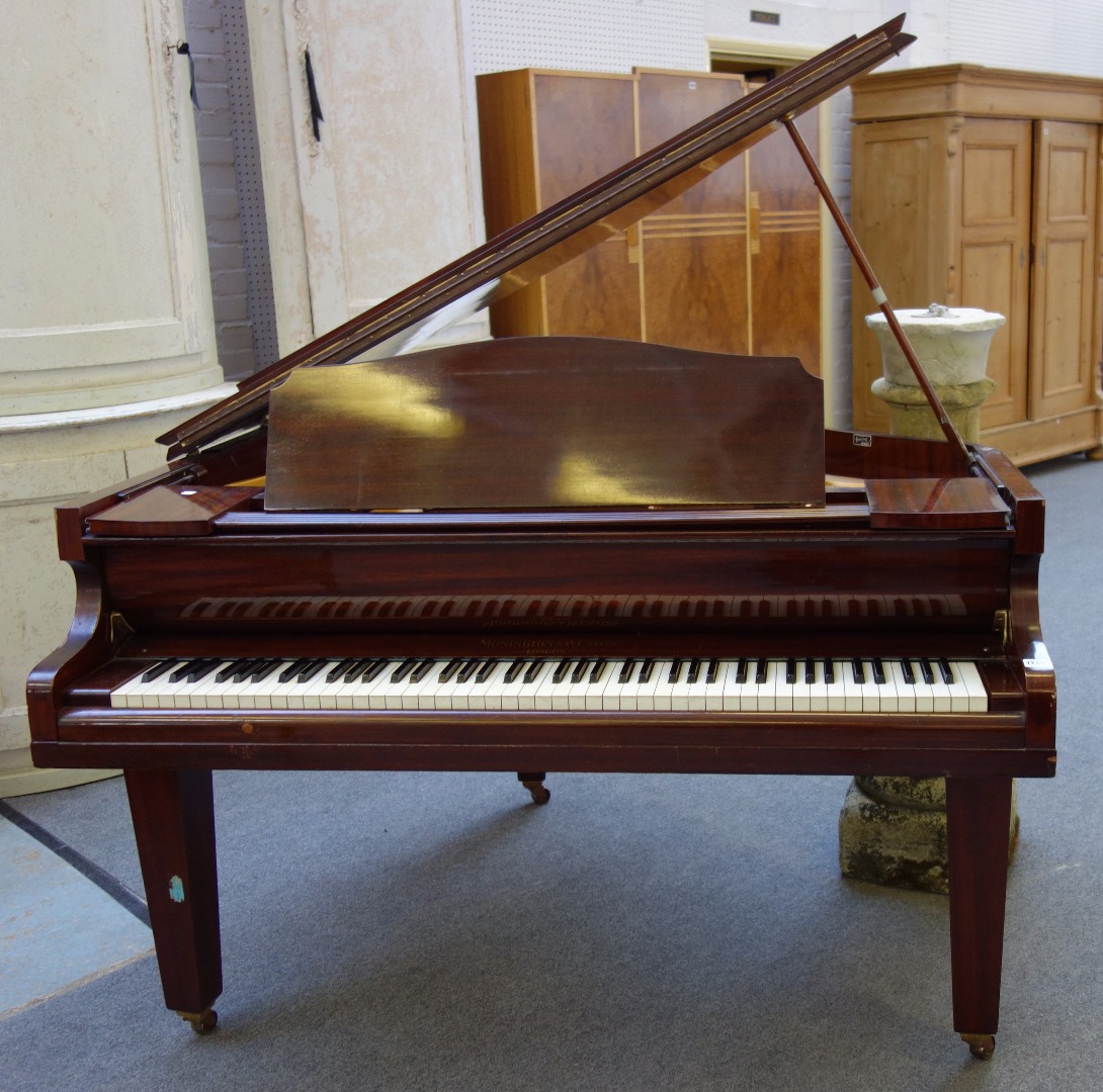 Appraisal: An early th century mahogany baby grand piano by Monnington