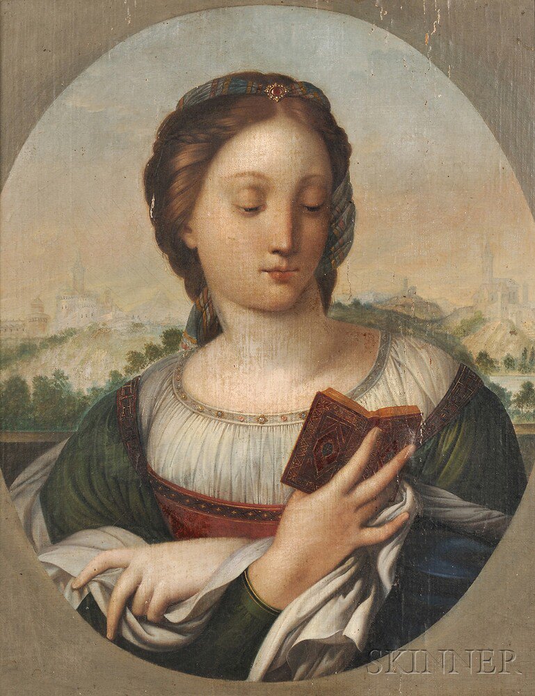 Appraisal: German Italian School th Century Style Portrait of a Woman