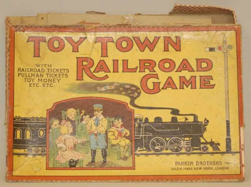 Appraisal: Early Parker Brothers Toy Town Railroad Game Circa Includes colorful