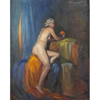 Appraisal: Painting attr Helen Narozny Framed oil on canvas female nude