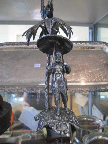 Appraisal: WALKER HALL SILVER PLATE FIGURAL VASE