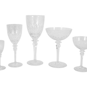 Appraisal: A -Piece Part Set of Roga ka Gallia Crystal Stemware