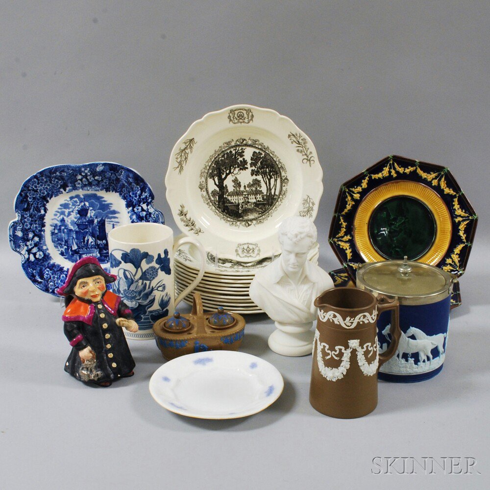 Appraisal: Twenty-two Mostly Wedgwood Items including a set of twelve transfer-decorated