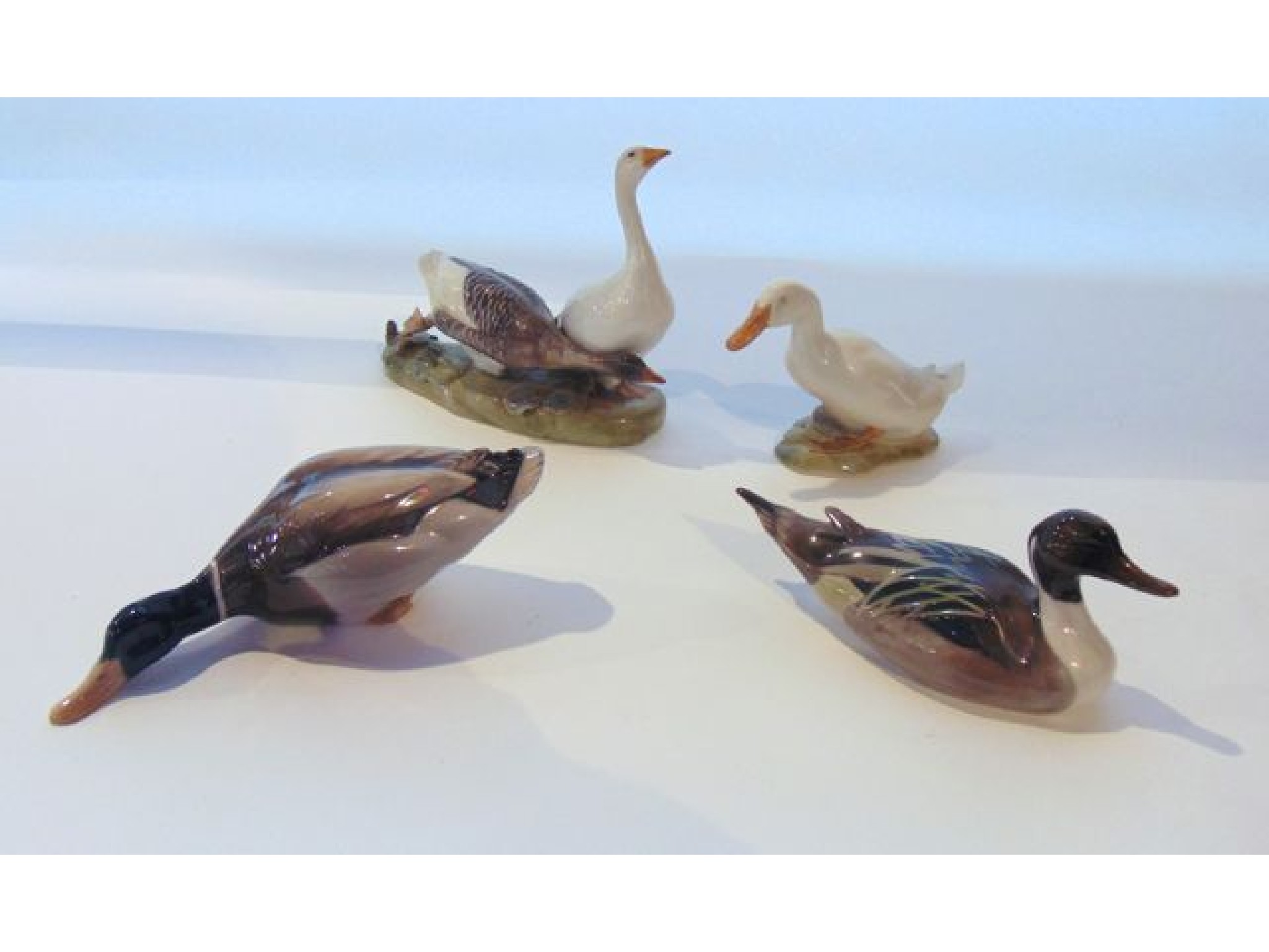 Appraisal: A collection of Royal Copenhagen models all of ducks and