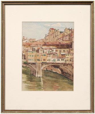 Appraisal: Bernice M Webster watercolor Massachusetts Vermont - Ponte Vecchio signed