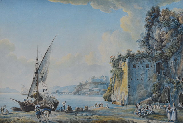 Appraisal: ATTRIBUTED TO HENRI LEVEQUE SWISS - A continental harbour with