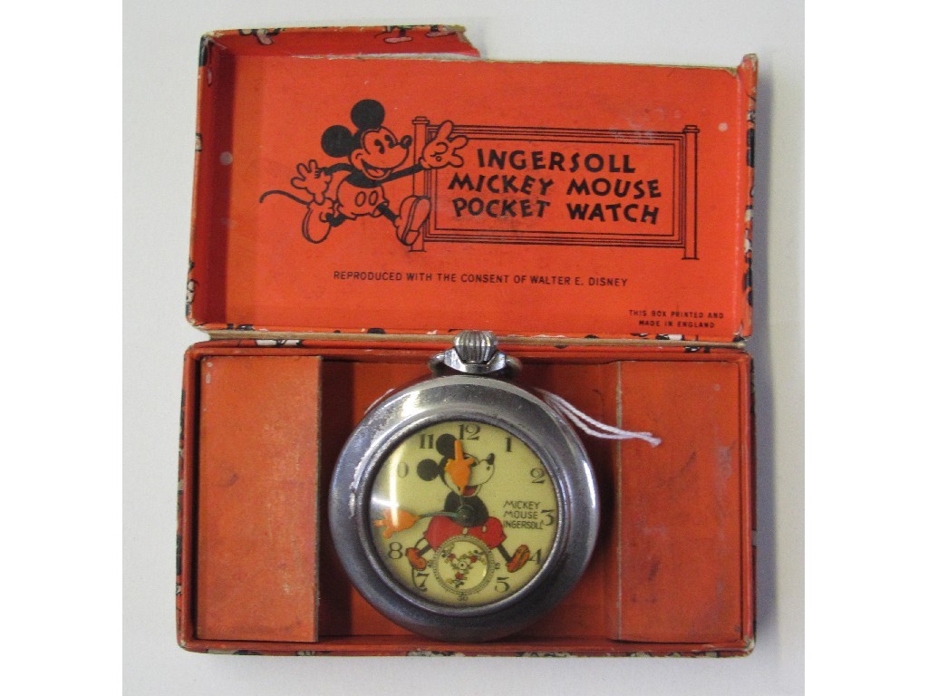 Appraisal: Ingersoll Mickey Mouse pocket watch in original box