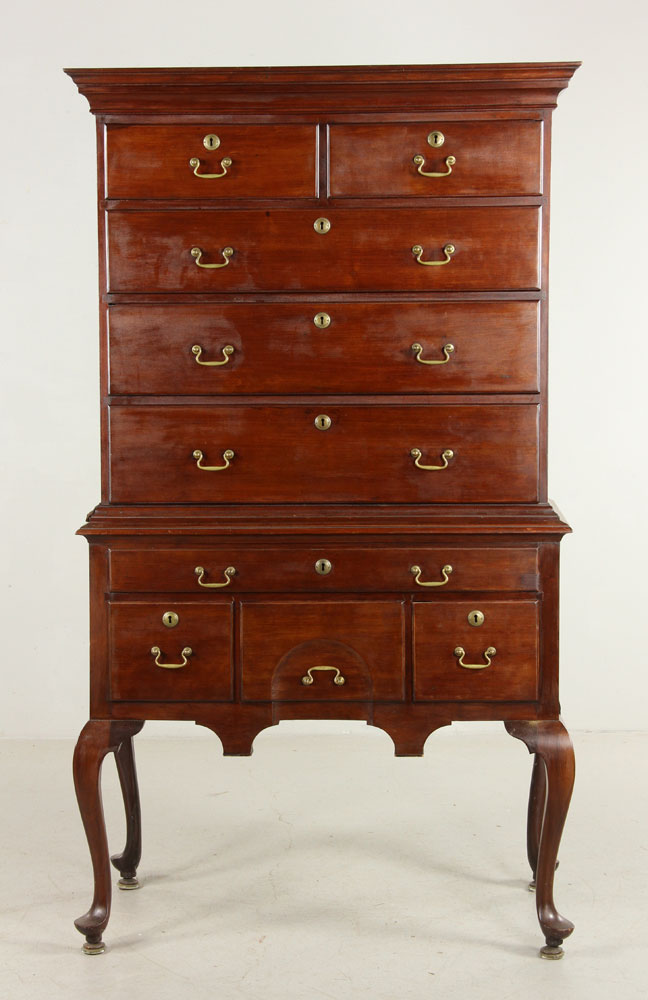 Appraisal: - Early American Highboy Early American highboy h x w