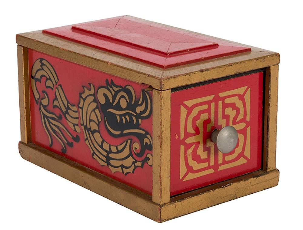 Appraisal: Joss House Drawer Box Joss House Drawer Box Los Angeles