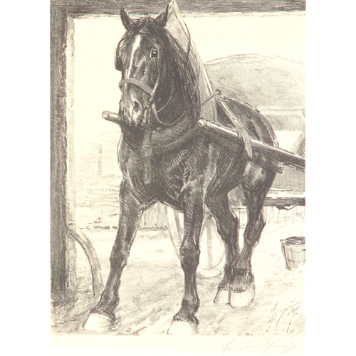 Appraisal: George Ford Morris - lithograph Returning to the Barn Provenance