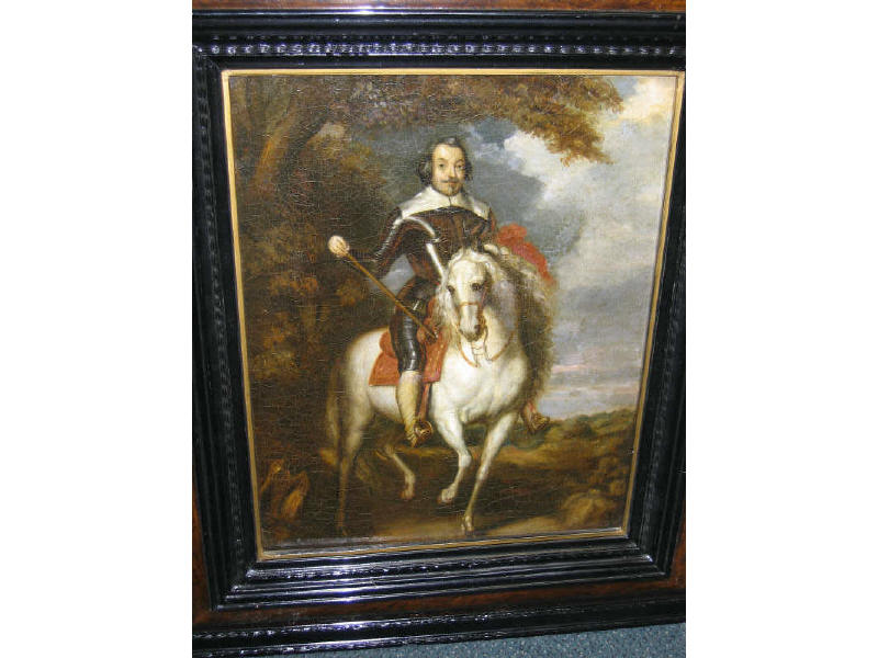 Appraisal: CONTINENTAL TH- TH CENTURY Nobleman on horseback oil on canvas