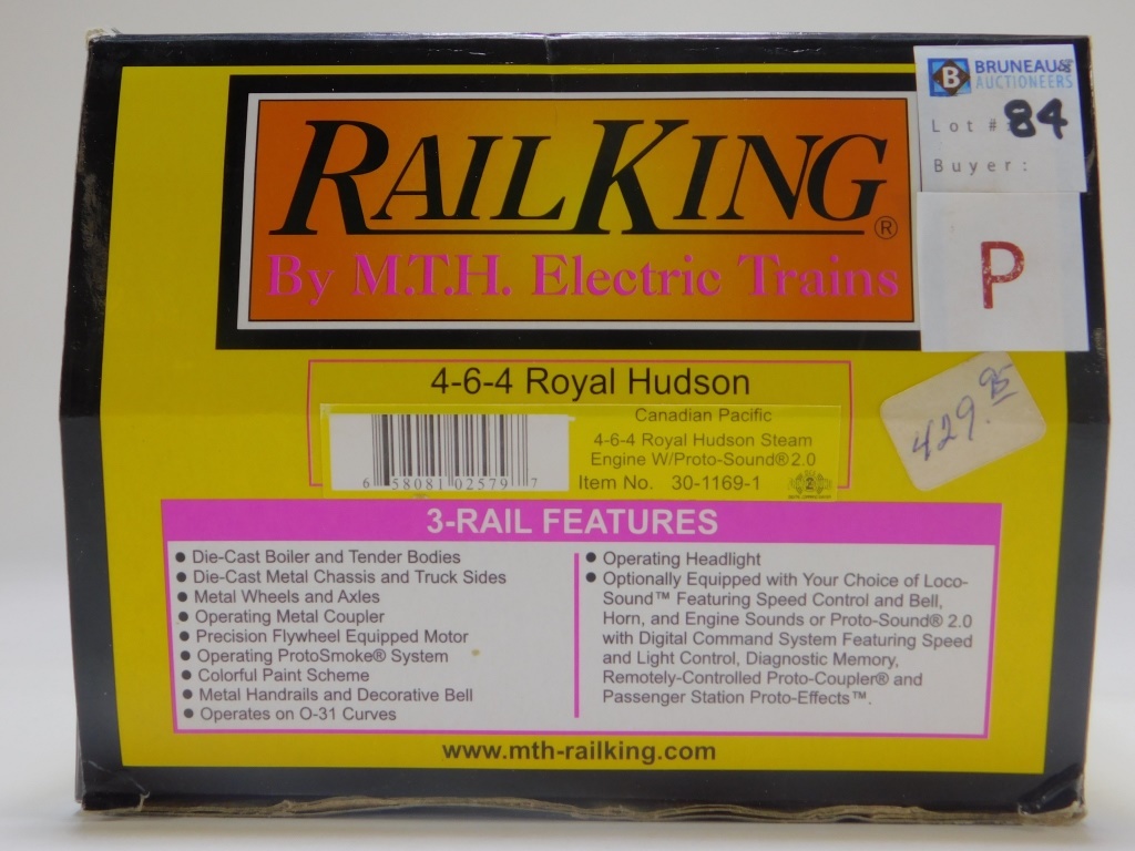 Appraisal: RAIL KING CANADIAN PACIFIC ROYAL HUDSON O TRAIN Item no