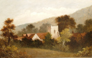 Appraisal: W Gary late th century- Church in a mountain landscape