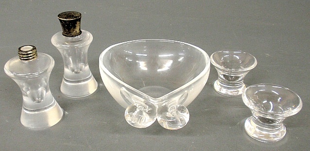 Appraisal: - Group of glass tableware TI a Steuben glass bowl