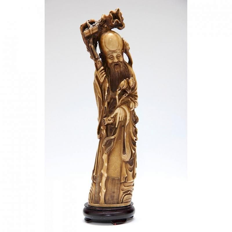 Appraisal: An Ivory Figure of Shou Xing Chinese early th century