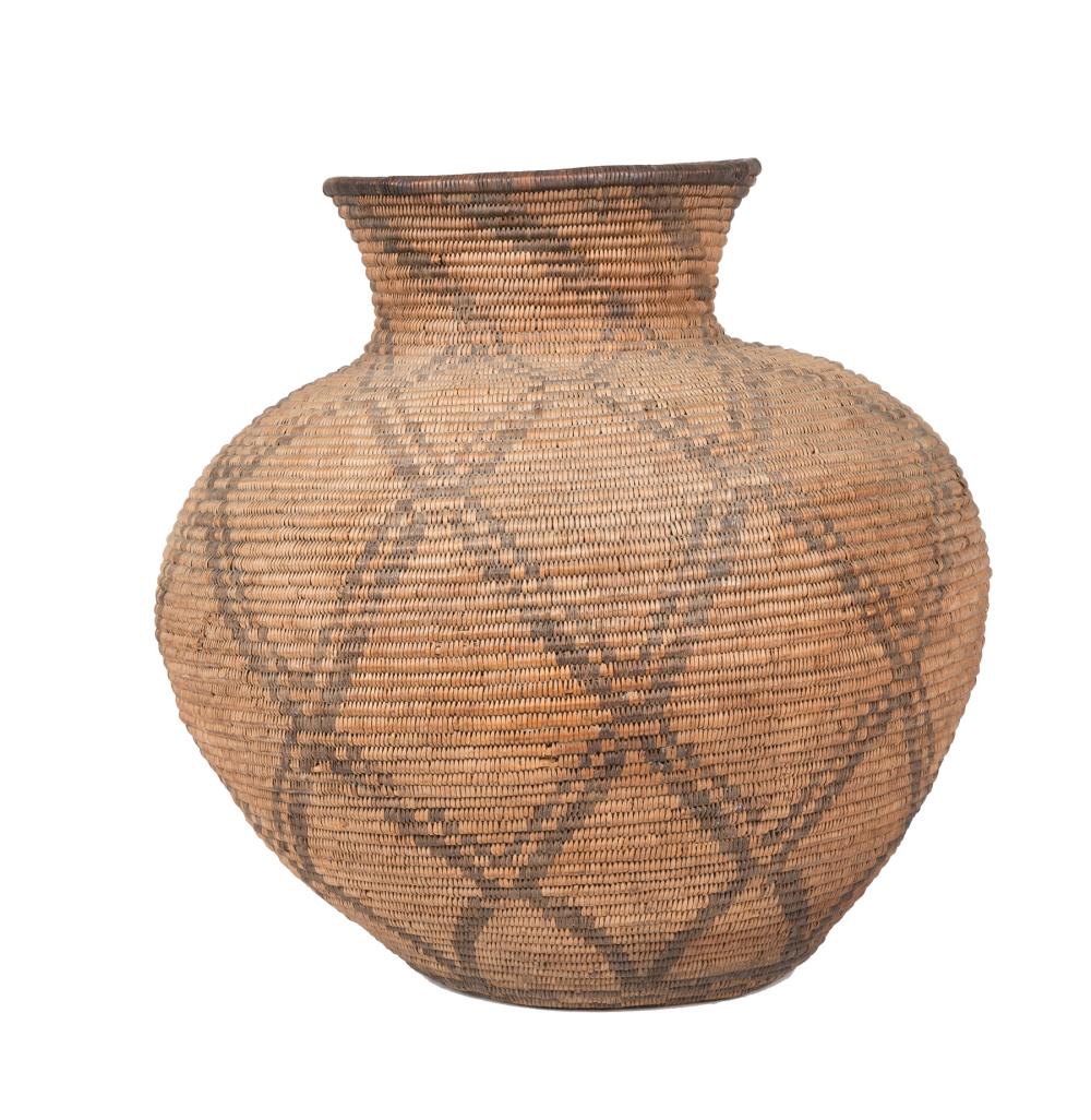 Appraisal: Large Apache Storage Basket Olla late th early th c