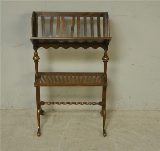 Appraisal: Early th century walnut bookstand on turned supports with barley