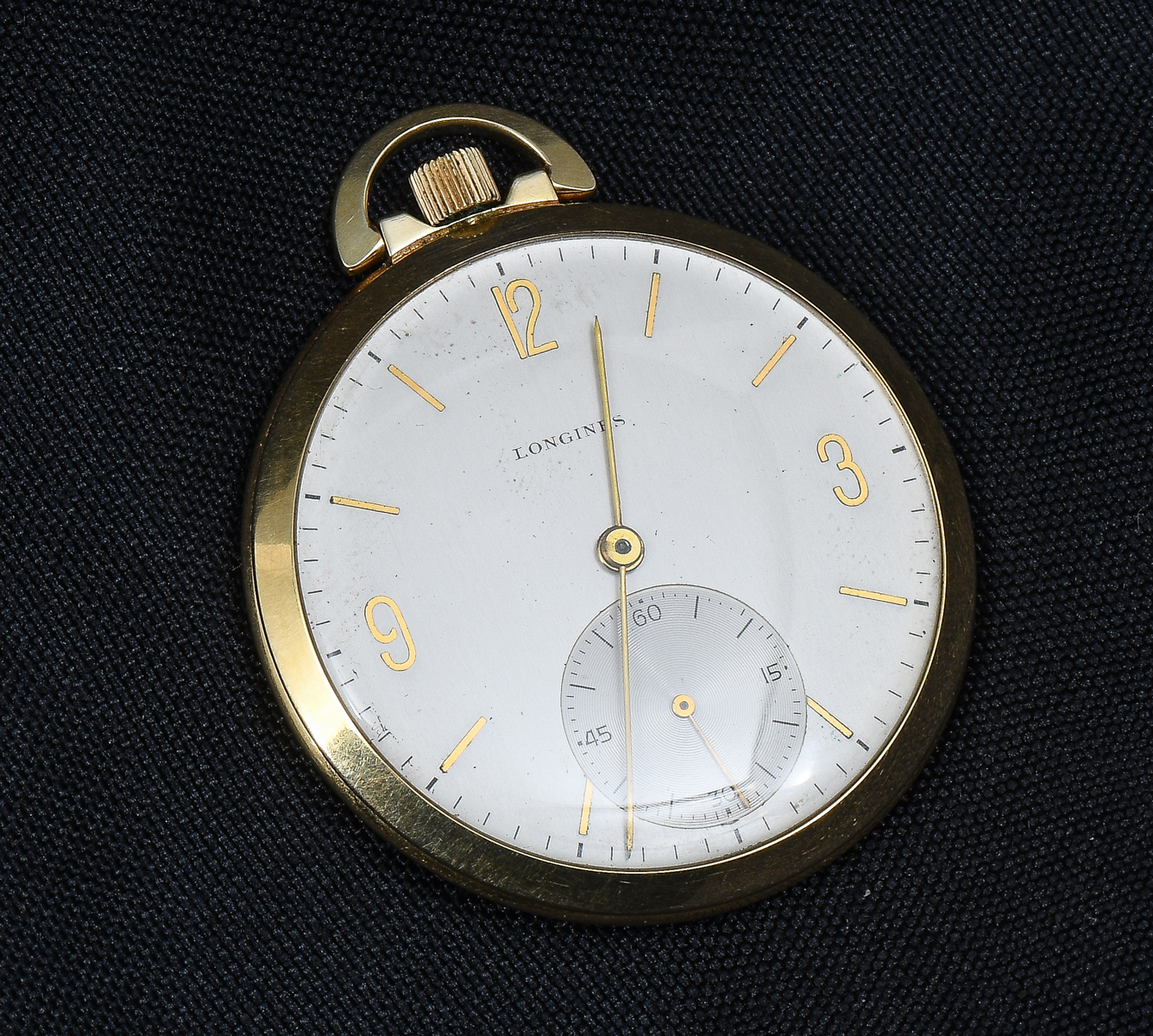 Appraisal: LONGINES K J POCKET WATCH MM K yellow gold pocket