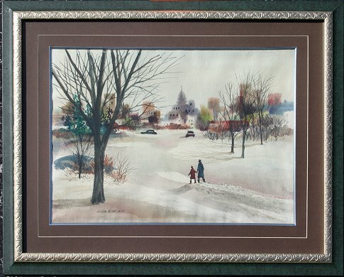 Appraisal: ROSSI Joseph American - City Street Scene W C ''