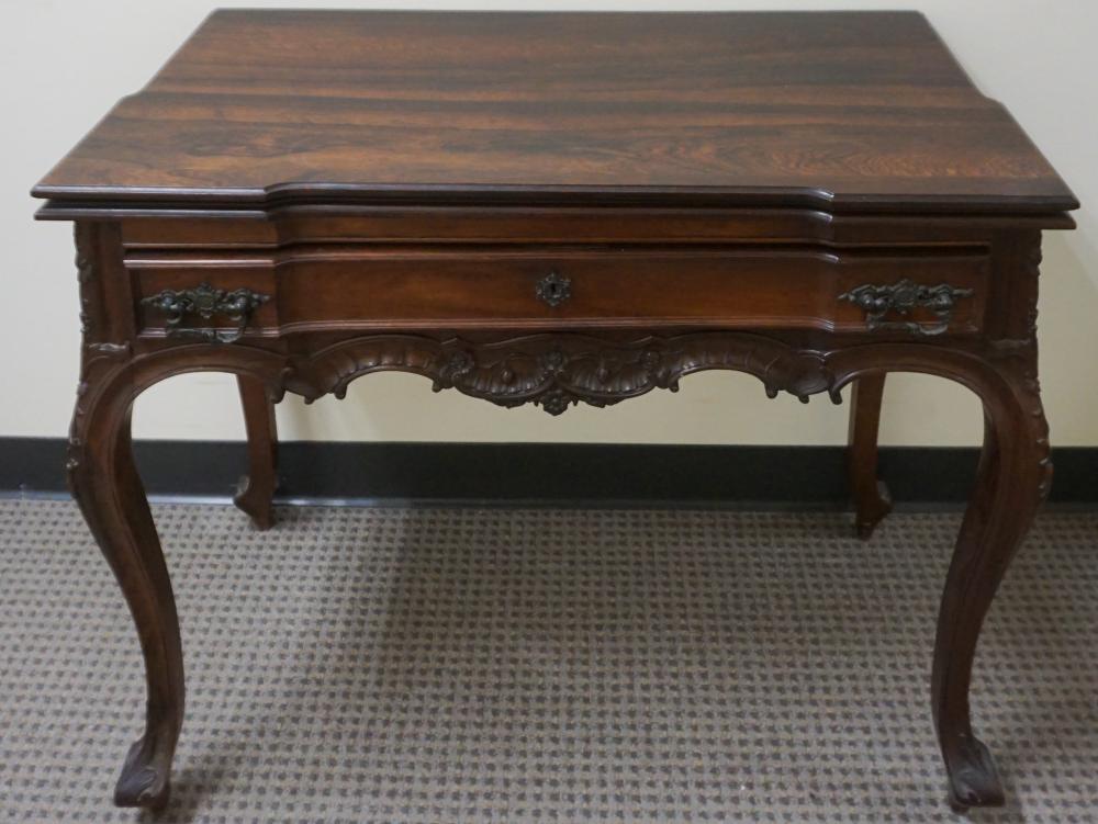 Appraisal: George III Style Rosewood Fold Top Games Table Stamped P