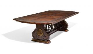 Appraisal: A REFECTORY TABLE IN THE SPANISH STYLE A REFECTORY TABLE