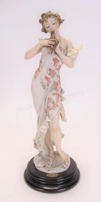 Appraisal: Giuseppe Armani Woman with Pan Flute Figure resin figure depicting