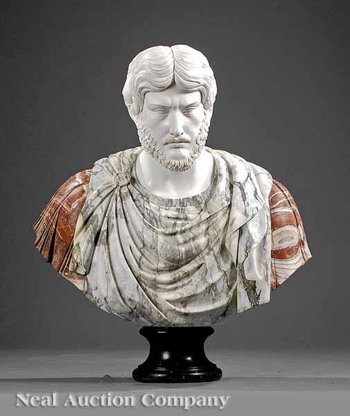 Appraisal: A Marble Bust of a Caesar th c the bearded