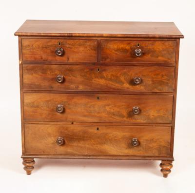 Appraisal: A Victorian mahogany chest of two short over three long