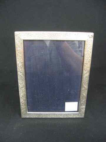 Appraisal: Sterling Silver Frame fancy engraving '' x '' for a