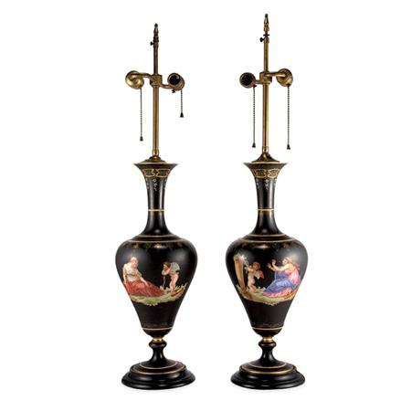 Appraisal: Pair of Paris Porcelain Vases Estimate -