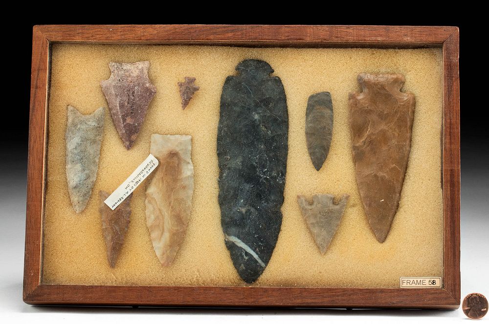 Appraisal: Native American Stone Arrowhead Assortment Native American United States Texas