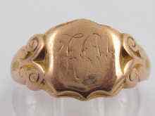 Appraisal: A ct gold gent's signet ring